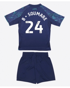 Billige Fotballdrakt Leicester City Boubakary Soumare #24 Replika Bortedraktsett Barn 2025-26 Kortermet (med bukser)